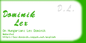 dominik lex business card